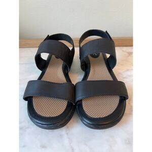 B.O.C Women's Sandal Size 9 Black Leather Adjustable Slingback Shoes